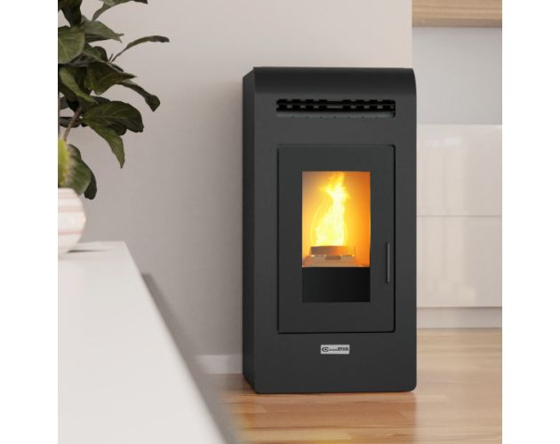 Estufa de pellet canalizable 14kW gris Stove