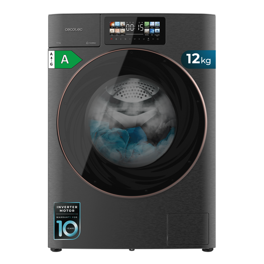 Cecotec Bolero DressCode 12950 Lavadora Autodose Direct Drive 12 Kg 1400 rpm Acero 3D