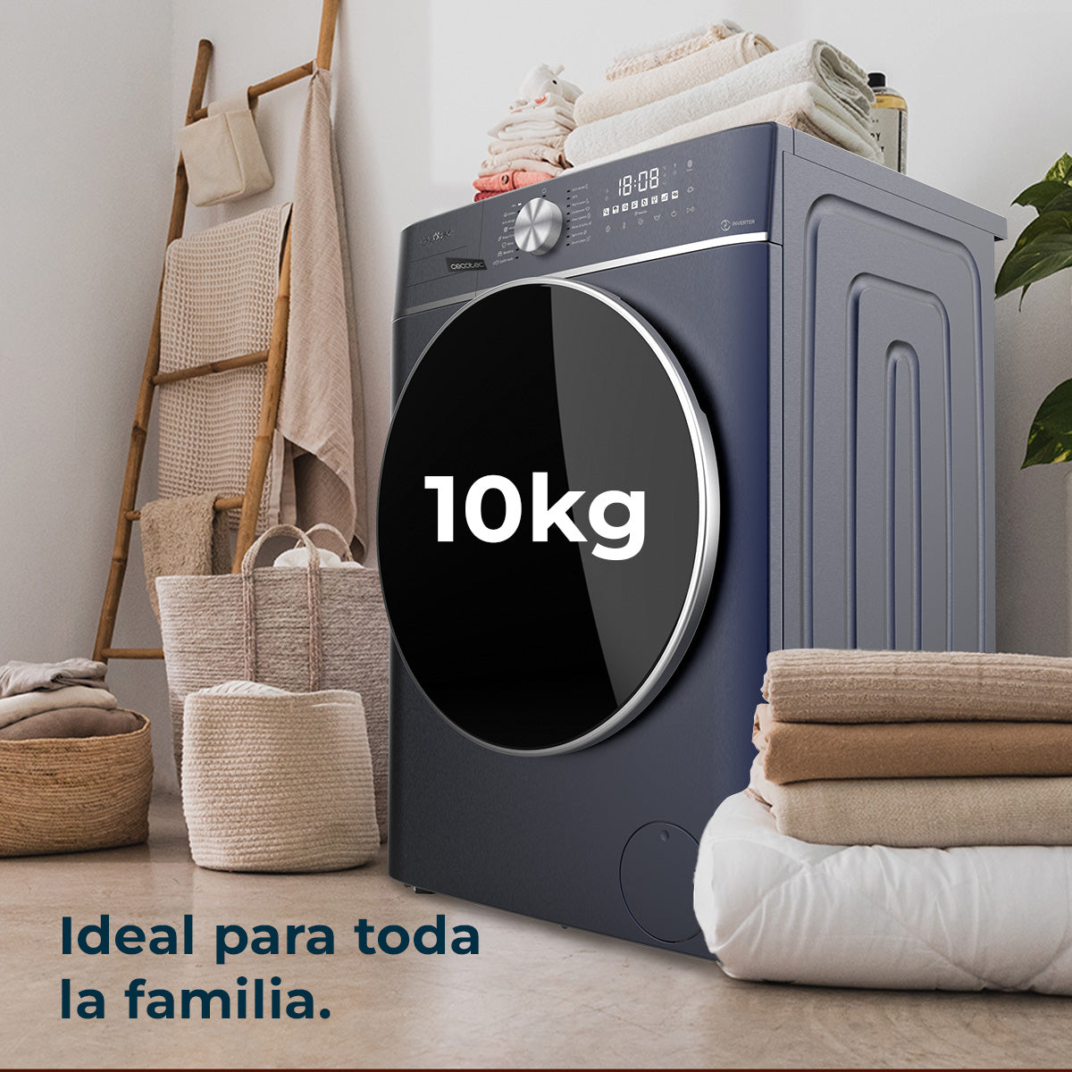 Cecotec Bolero DressCode 8800 Inverter Ice Blue 8 Kg Lavadora Clase A Eficiencia Energética