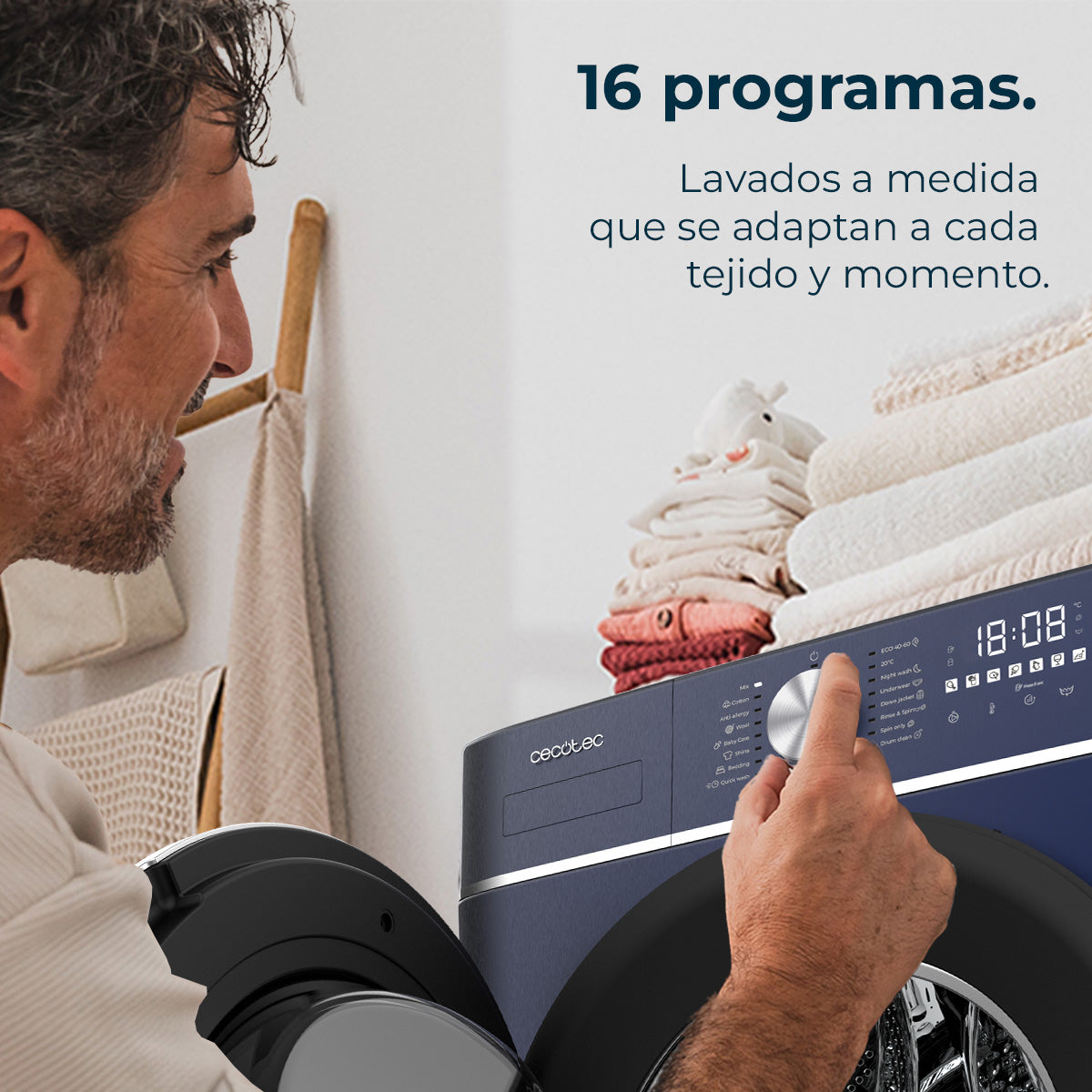 Cecotec Bolero DressCode 8800 Inverter Ice Blue 8 Kg Lavadora Clase A Eficiencia Energética