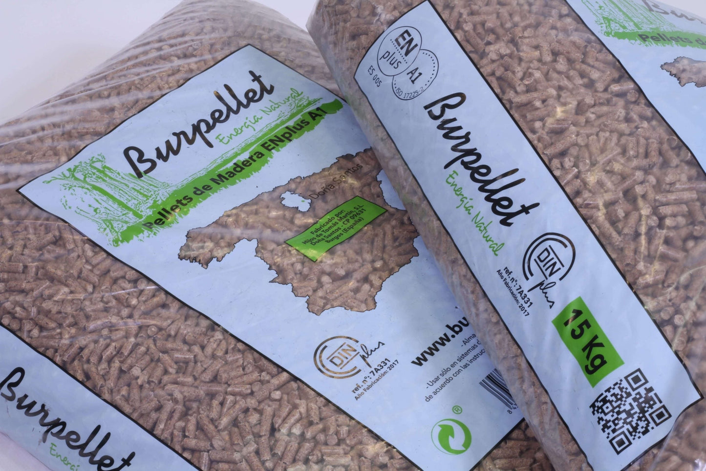 3 Palets de 216 Sacos de 15kg de Pellets BURPELLET