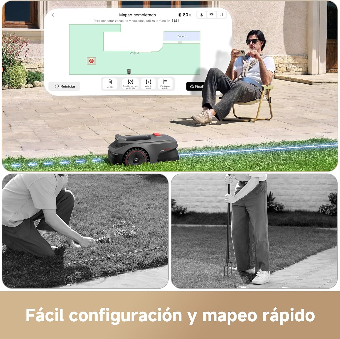 Mova – Viax 300 robot cortacésped sin cable perimetral