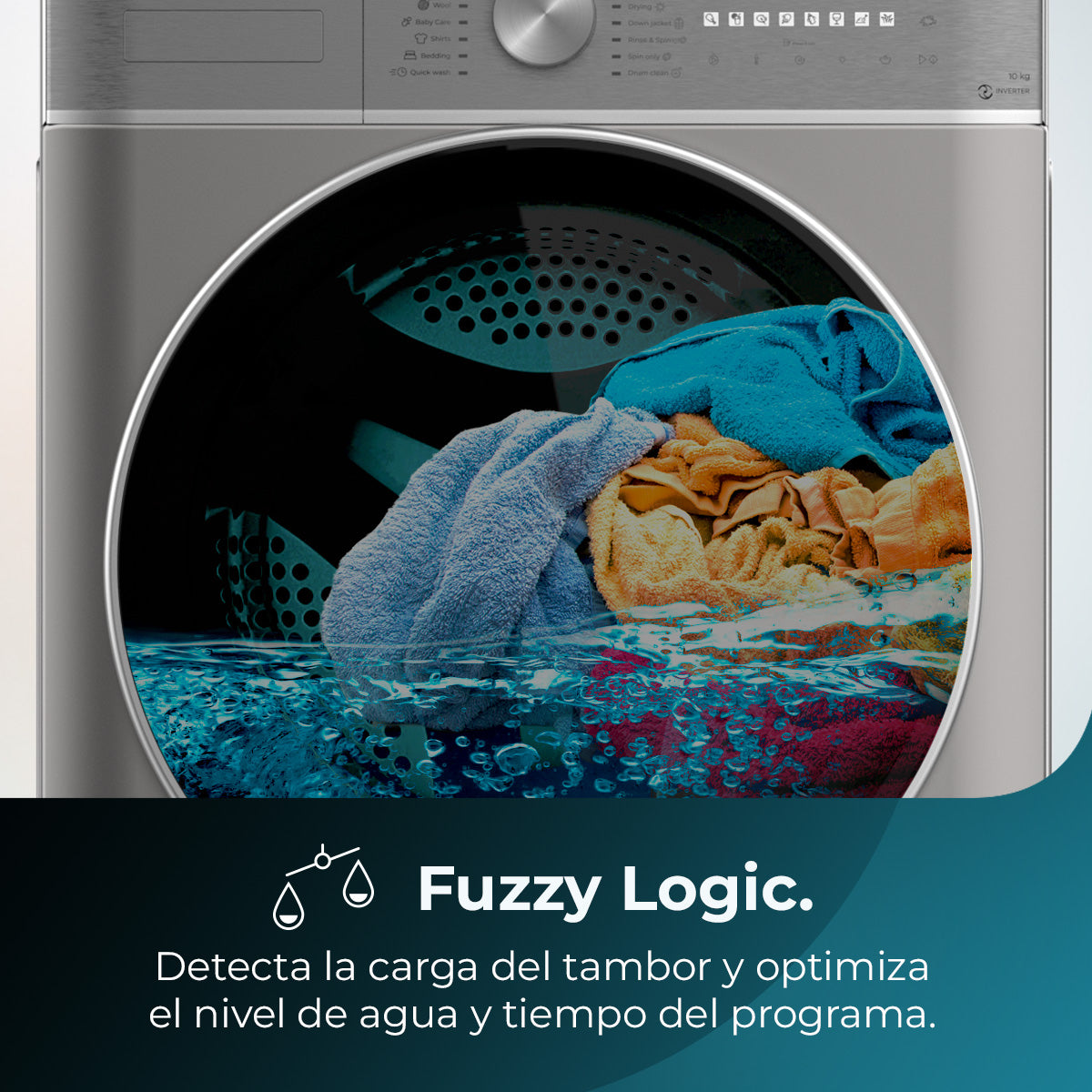 Cecotec Bolero Wash y Dry 10680 Inverter Steel 10 Kg Clase A Lavadora Secadora Con Motor Inverter Plus