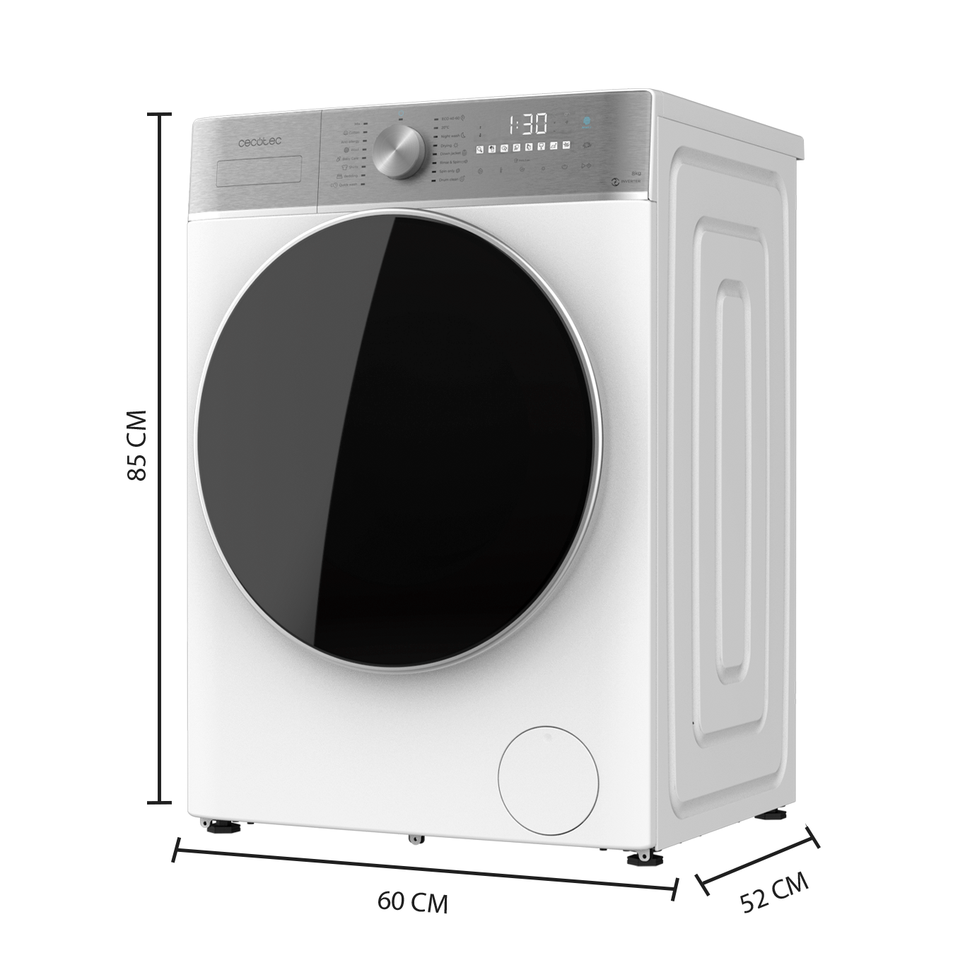 Cecotec Bolero Lavadora Secadora 8580 Inverter 8 kg