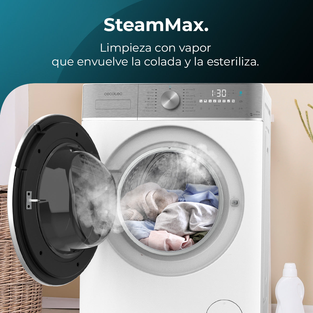 Cecotec Bolero Lavadora Secadora 8580 Inverter 8 kg