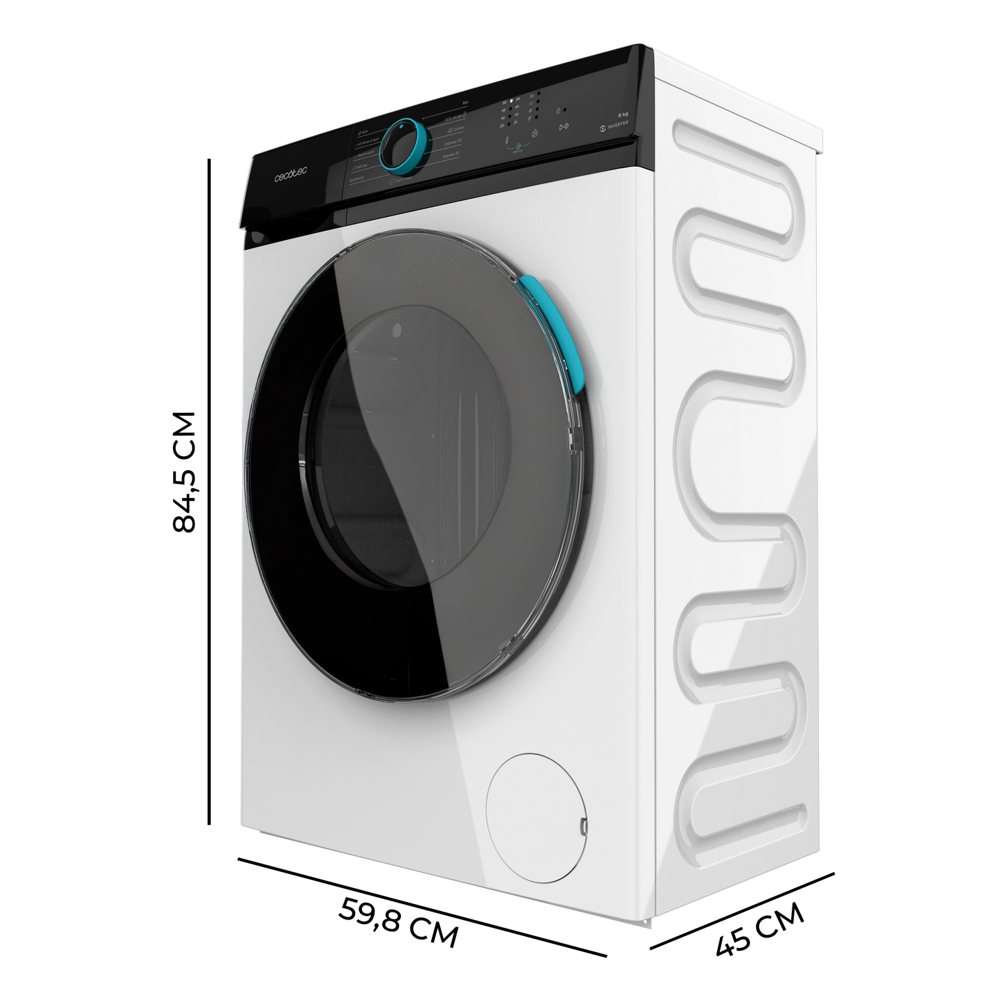 Cecotec Lavadora Bolero DressCode 8110 Inverter 8 kg 1200 rpm Clase A Ahorro Energetico