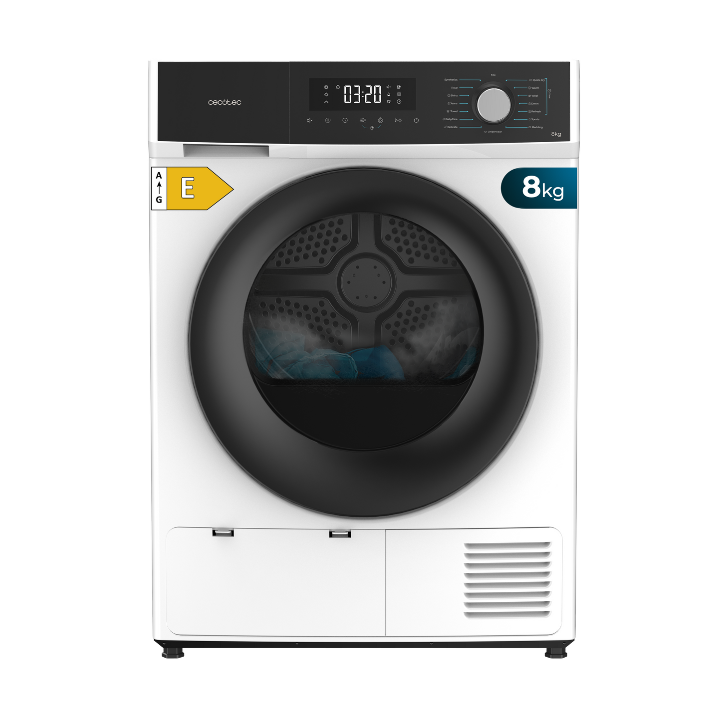 Cecotec Bolero Dresscode Dry 8330 8 Kg Secadora Con Bomba De Calor Clase E Alta Eficiencia