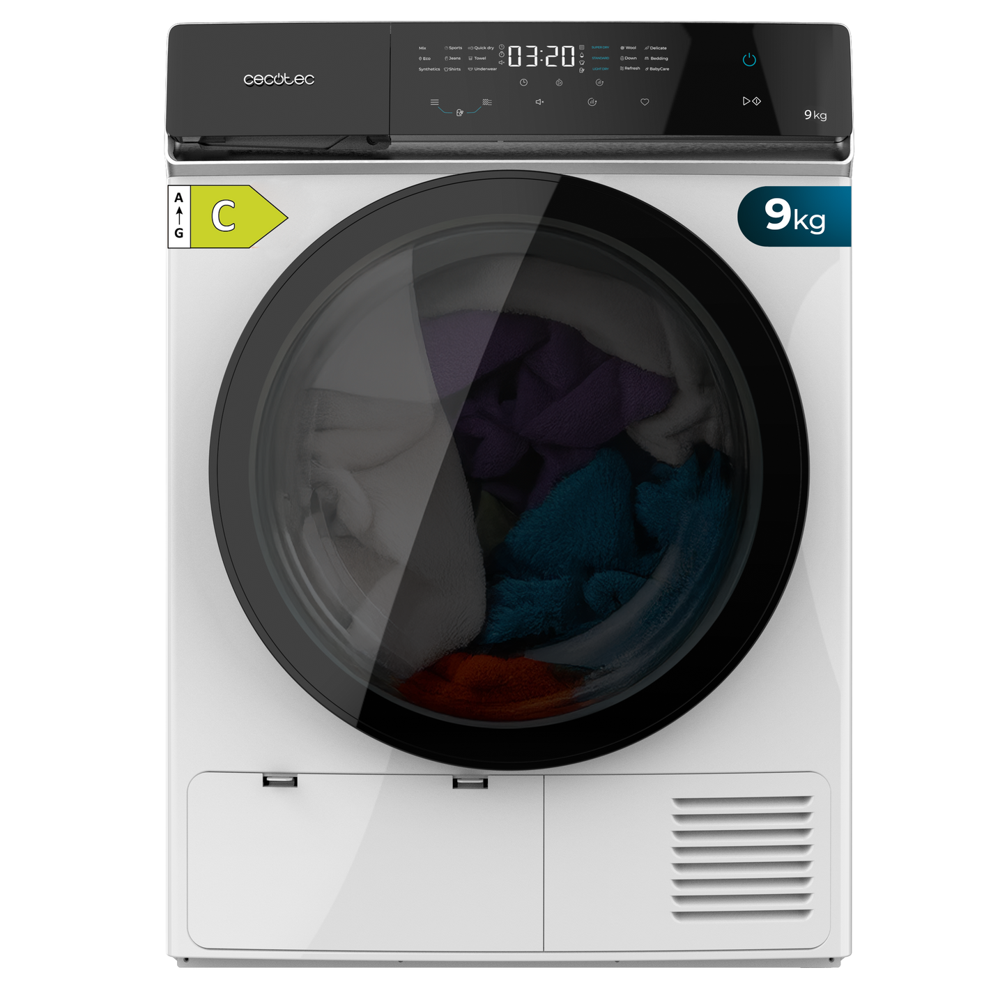 Cecotec Bolero DressCode Dry 9400 Inverter Secadora 9 kg Capacidad Clase C Eficiencia Energetica