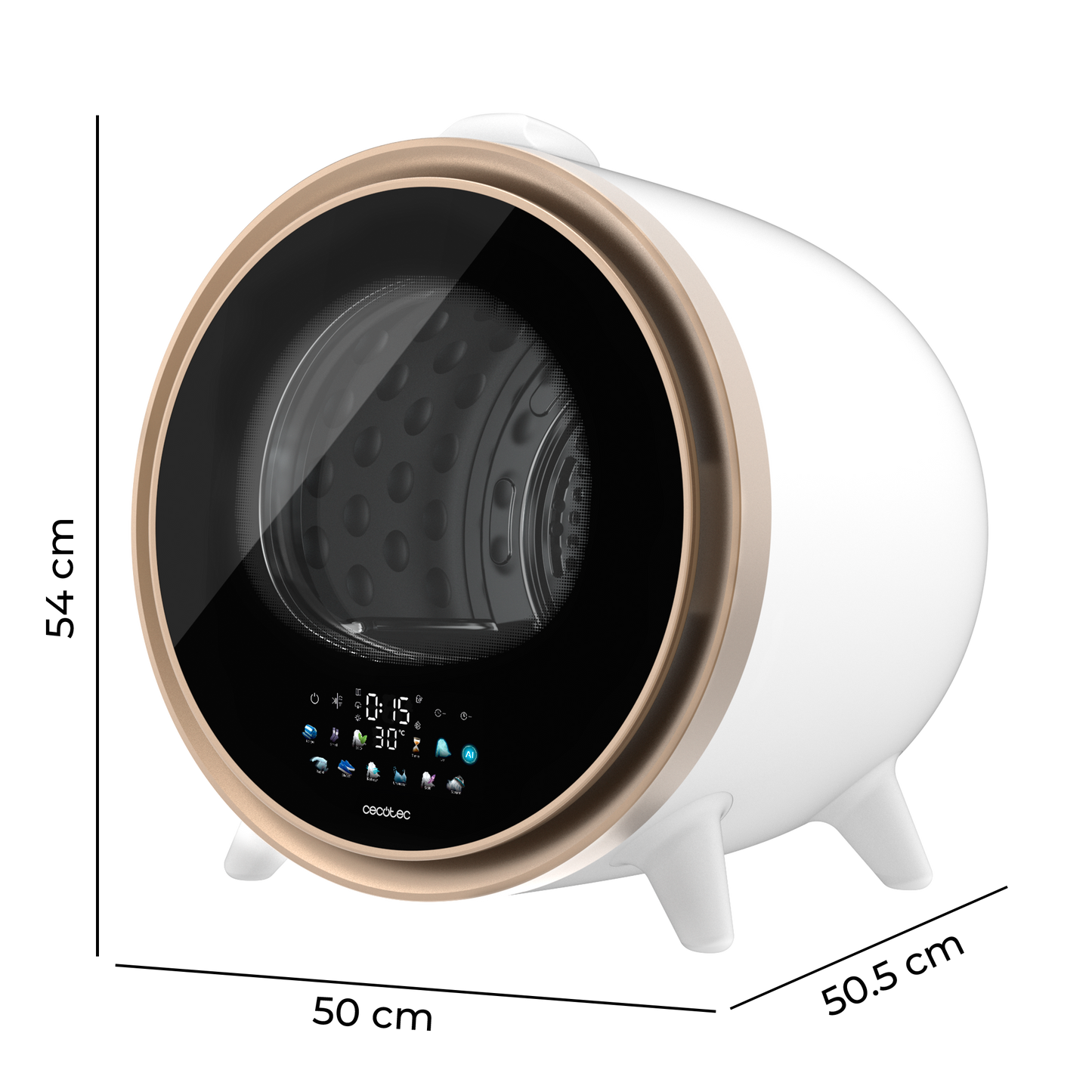 Cecotec Bolero DressCode Dry 3600V Secadora Compacta Oro Evacuación Humedad Exterior Secado Rápido