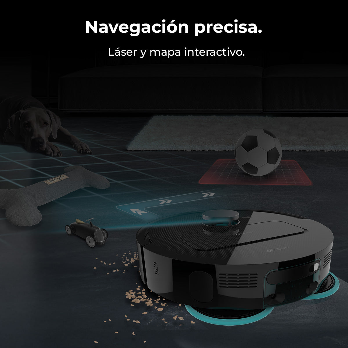 Cecotec Conga X50 Robot Aspirador Con Navegación Láser Y Mapeo Inteligente Fregado Spin