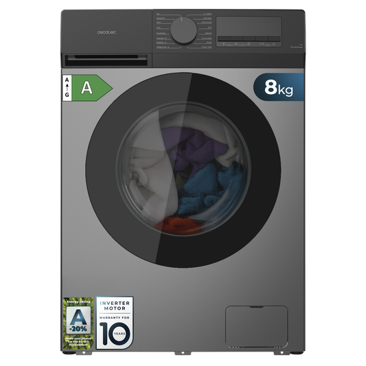 Cecotec Lavadora Bolero DressCode 8450 8 kg Inverter 1400 rpm Clase A20 Eficiencia