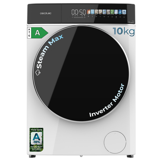 Cecotec Lavadora Bolero DressCode 10900 Inverter FullColor Max 10 Kg Motor Inverter Plus