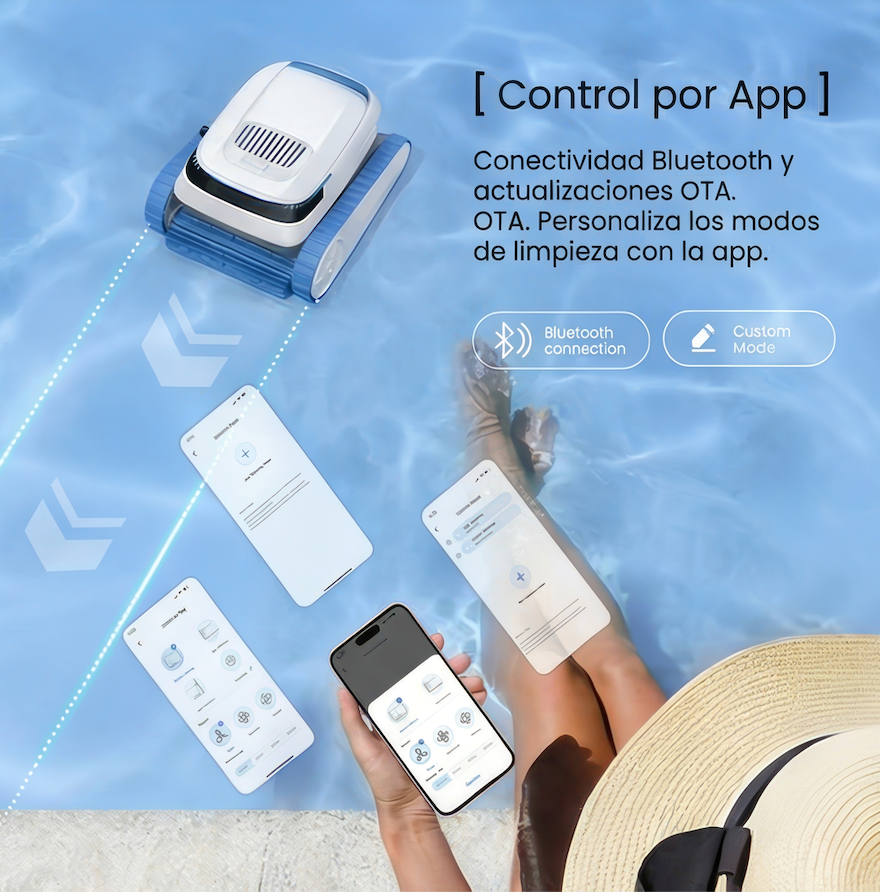 Nix Pool - Robot limpiafondos de piscina a batería sin cable QD40