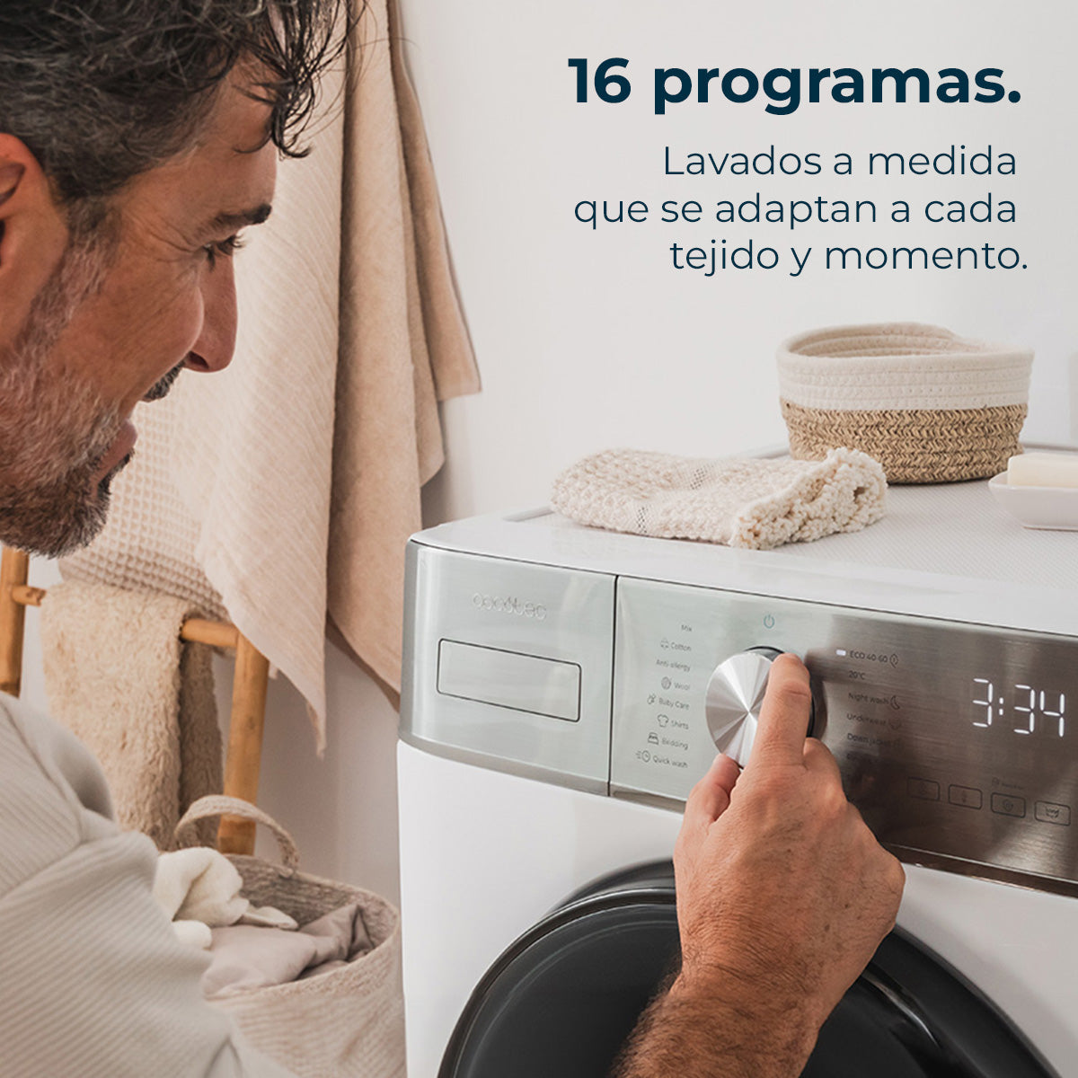 Cecotec Lavadora Bolero DressCode 8800 Inverter A, Carga 8 Kg, Motor Inverter, Alta Eficiencia
