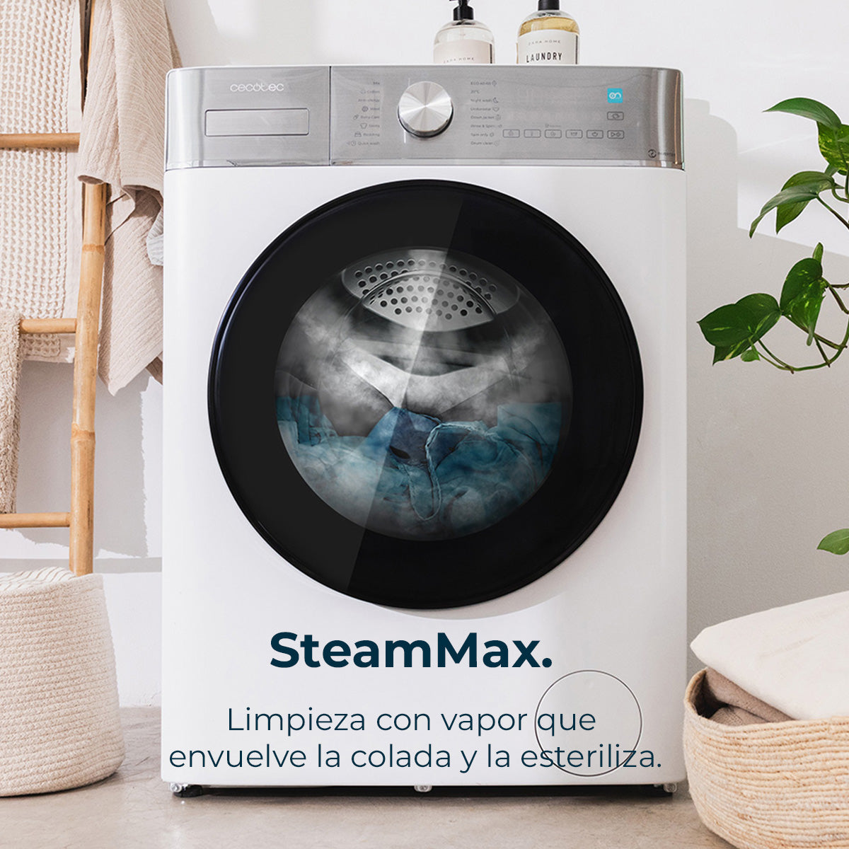 Cecotec Lavadora Bolero DressCode 8800 Inverter A, Carga 8 Kg, Motor Inverter, Alta Eficiencia