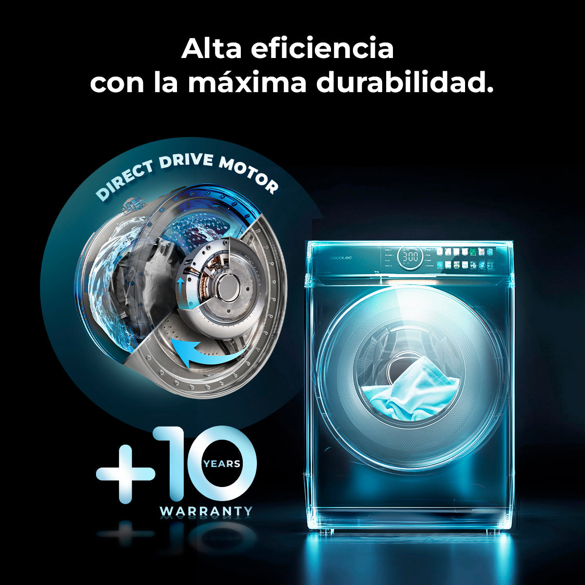Cecotec Bolero DressCode 10980 Direct Drive Lavadora Acero A Gran Capacidad 8 Kg