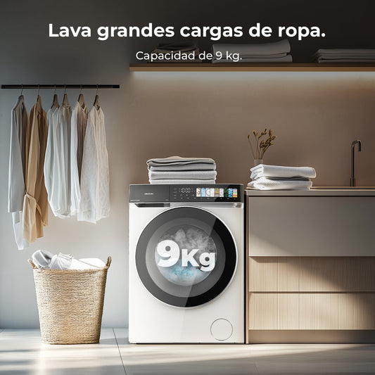 Cecotec Lavadora Bolero DressCode 9970 Direct Drive 9 kg Clase A Ahorro Energía Grandes Cargas