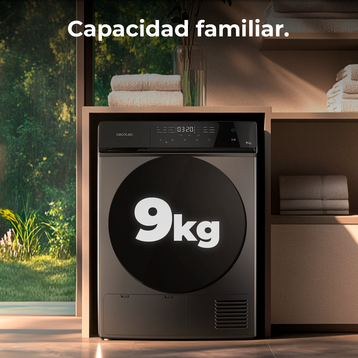 Cecotec Bolero DressCode Dry 9400 Secadora Inverter 9 kg con Programas Eco Clase C