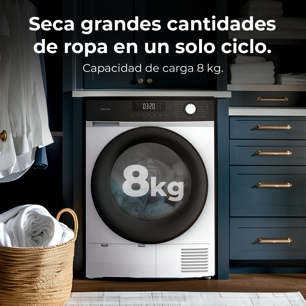 Cecotec Bolero Dresscode Dry 8330 8 Kg Secadora Con Bomba De Calor Clase E Alta Eficiencia
