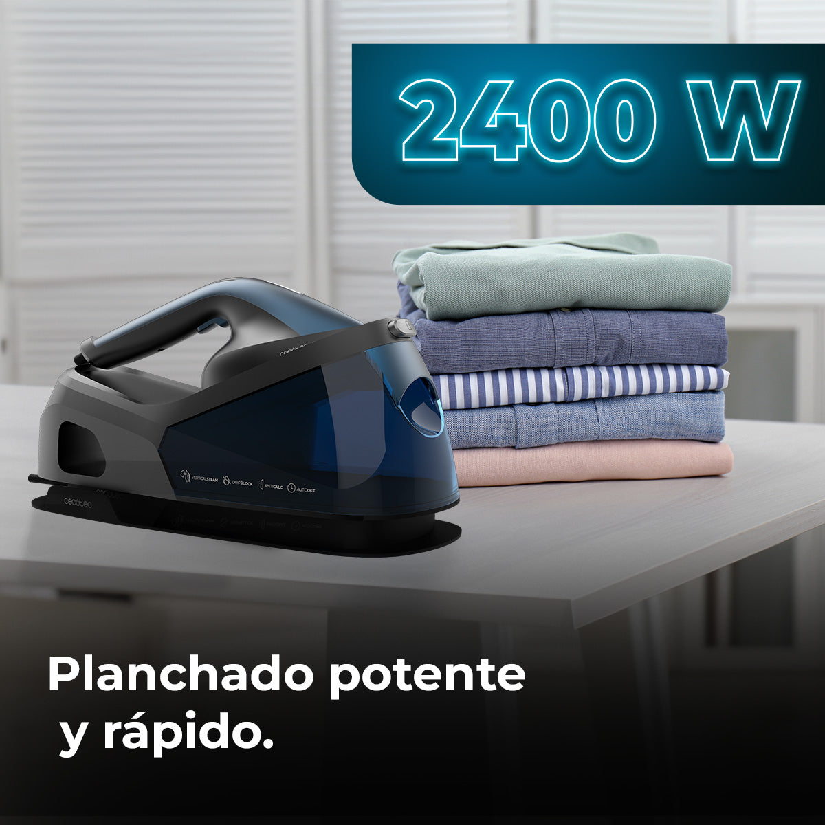 Cecotec IronHero V-2400 Estación de Plancha Vapor Continuo Power Steam 180 g por minuto Potencia 2400 W