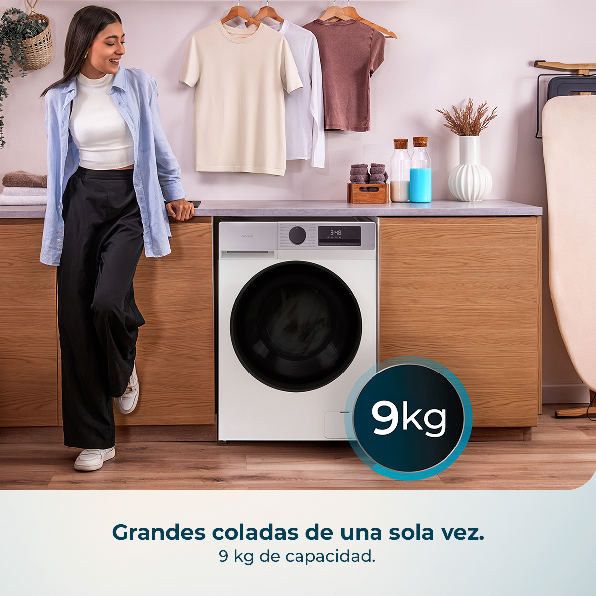 Cecotec Bolero DressCode 9450 Lavadora 9 kg 1400 rpm Motor Inverter Clase A Eficiente