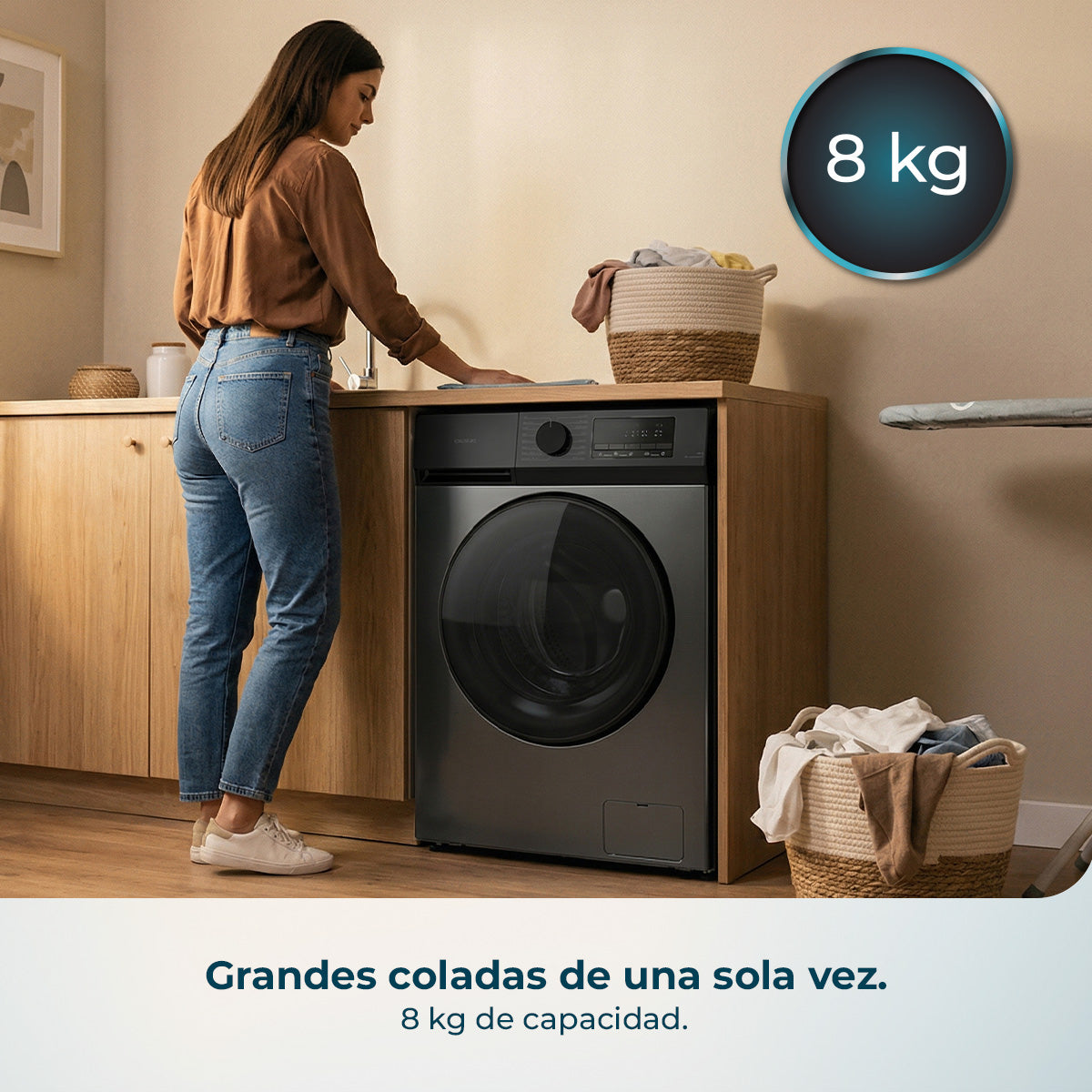 Cecotec Lavadora Bolero DressCode 8450 8 kg Inverter 1400 rpm Clase A20 Eficiencia