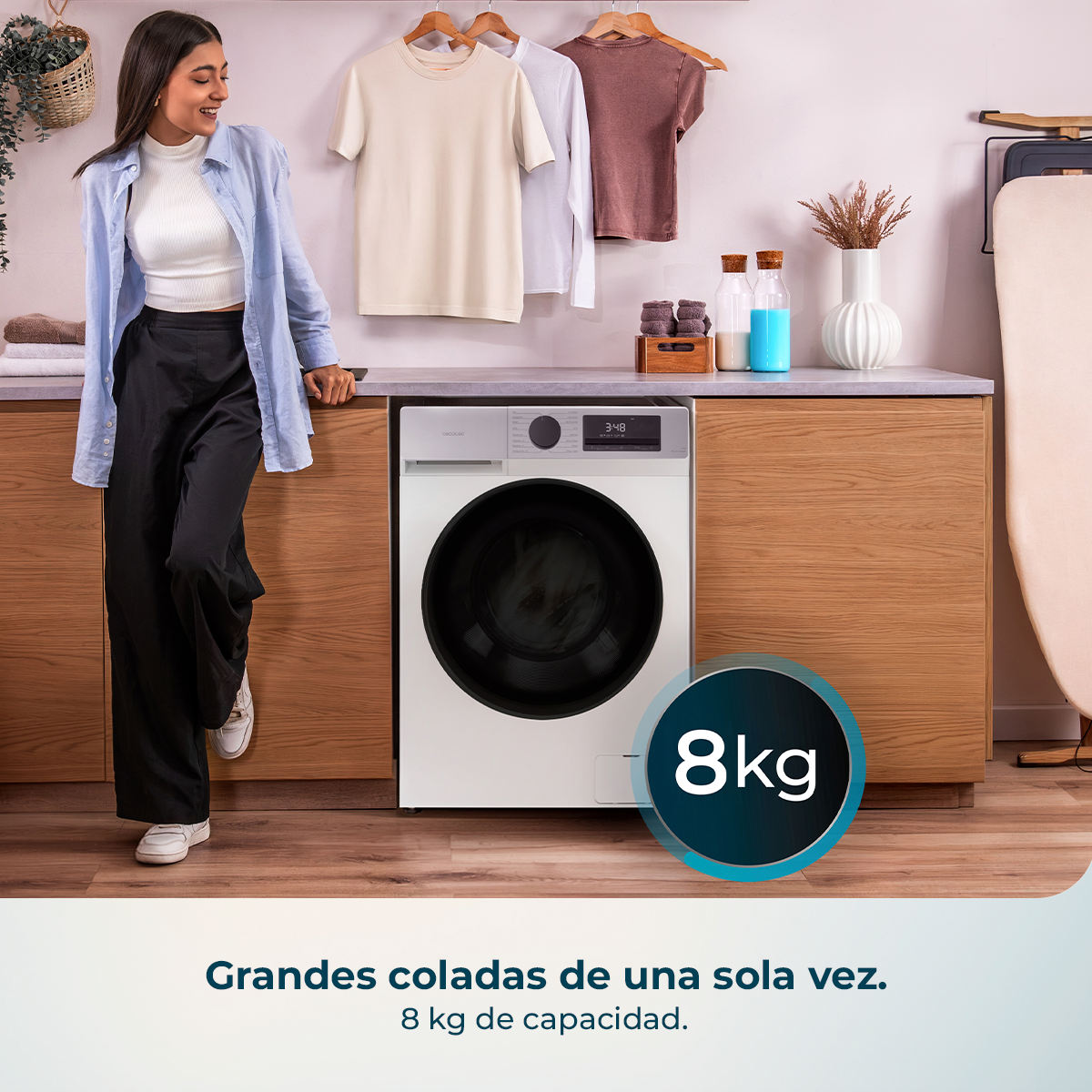 Cecotec Bolero DressCode 8450 Inverter Lavadora 8 kg con Motor Inverter y Alta Eficiencia