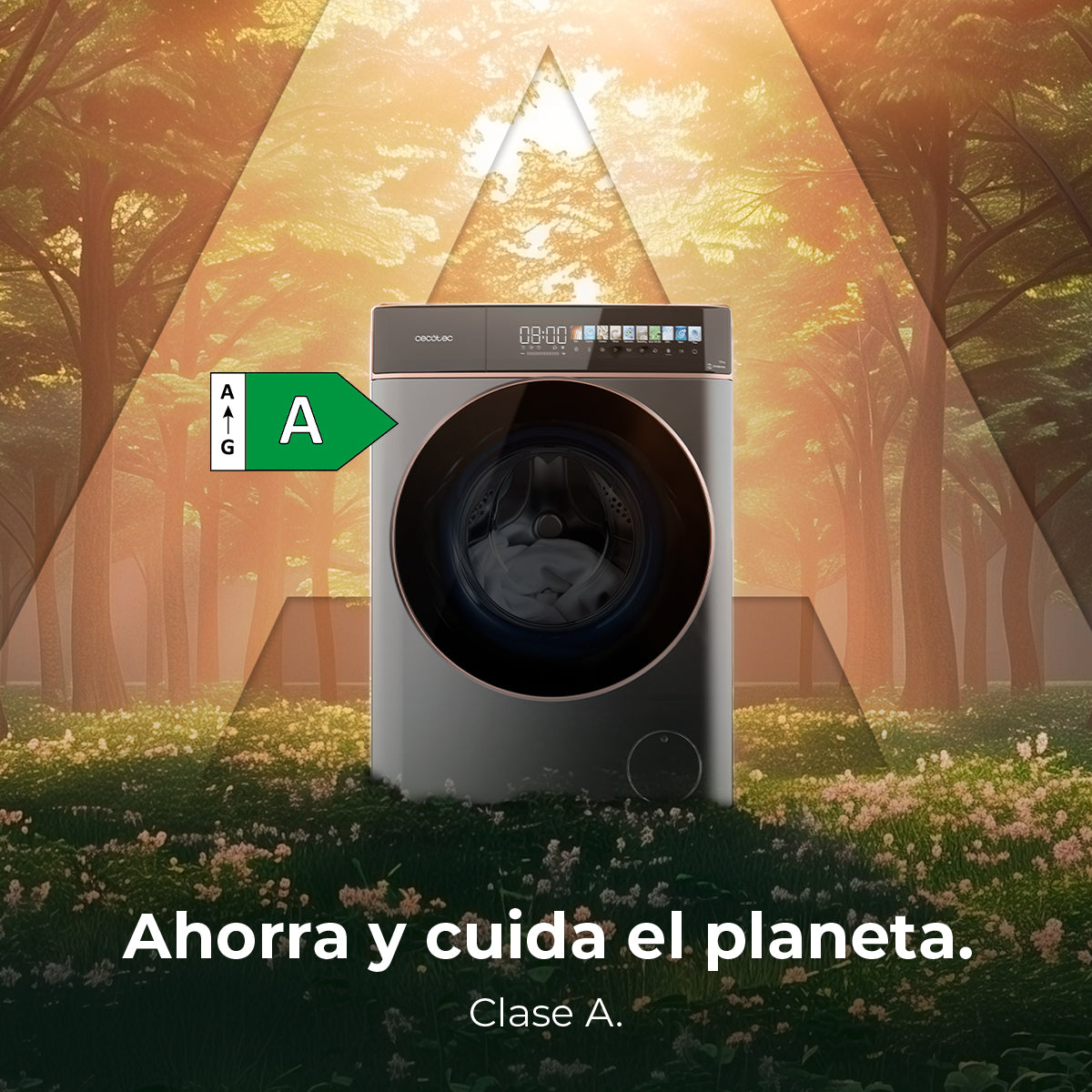 Cecotec Lavadora Bolero DressCode 10900 Inverter FullColor Acero 10 Kg Con Motor Inverter Plus Clase A