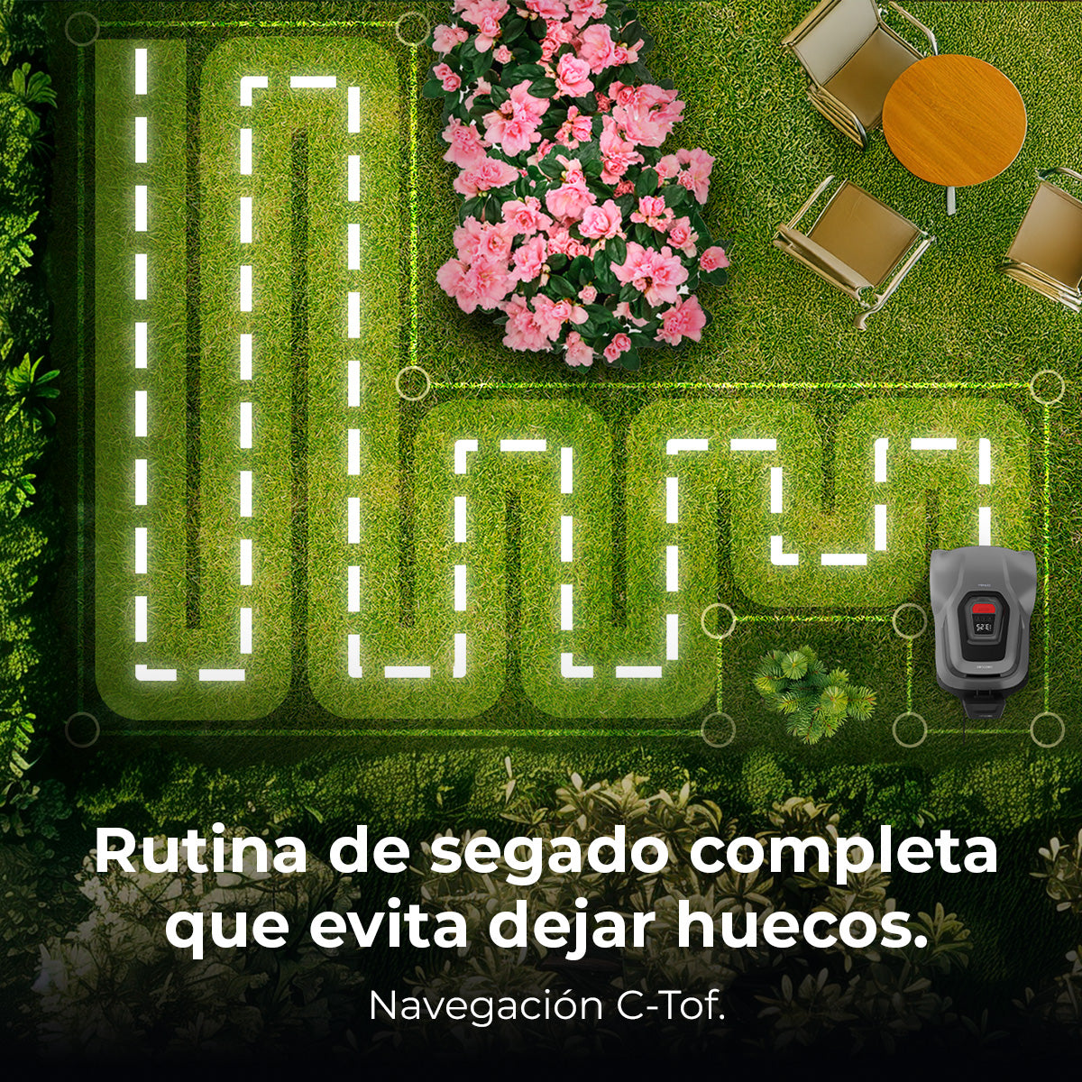 Cecotec Conga GrassHopper 500 Map Connected Robot Cortacésped para 500 m2 con Mapeo Inteligente
