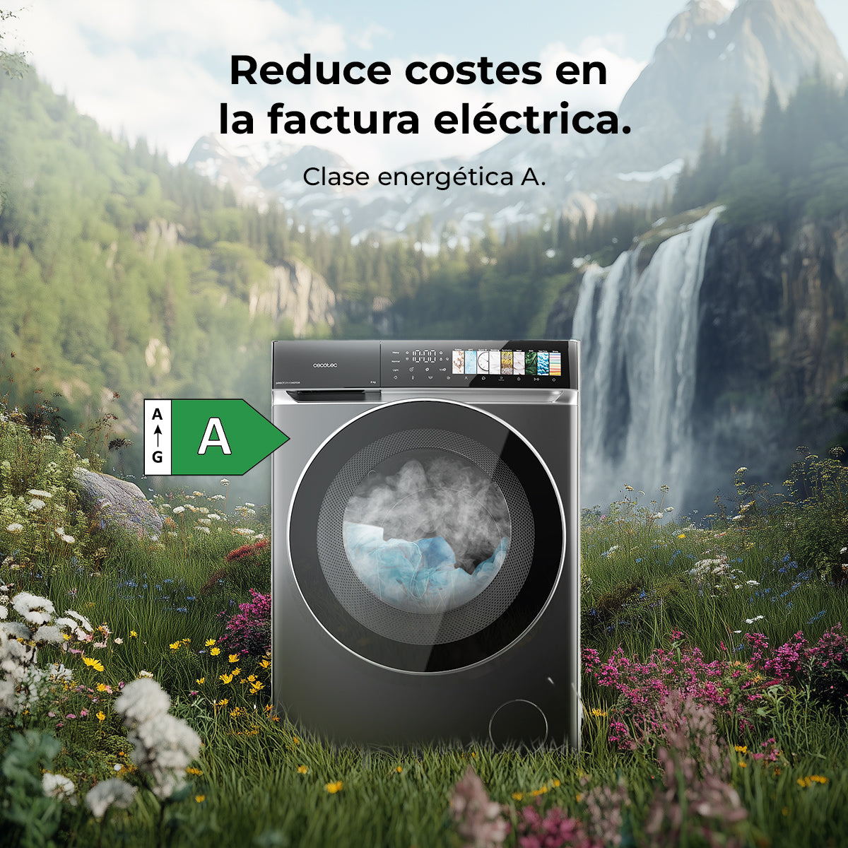 Cecotec Bolero DressCode 8970 Direct Drive Lavadora 8 Kg Clase A Acero Con Programas De Lavado Y Ahorro De Energía