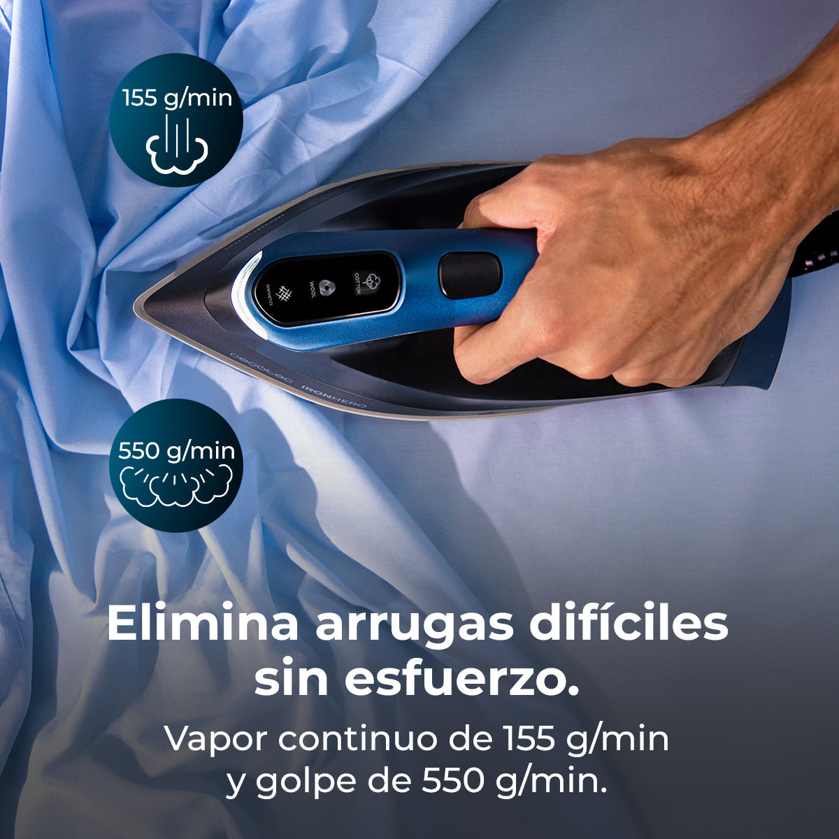 Cecotec IronHero H3000 Estación de Planchado Geyser 3000 W Vapor Continuo 155 g por minuto 550 g por minuto