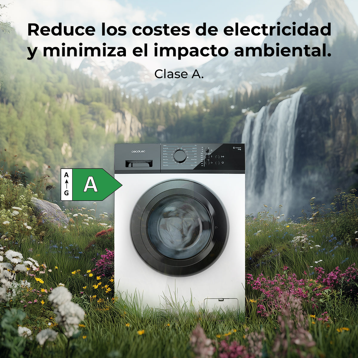 Cecotec Lavadora Bolero DressCode 620 Inverter 6 kg Motor Inverter Plus Clase A Eficiente Consumo
