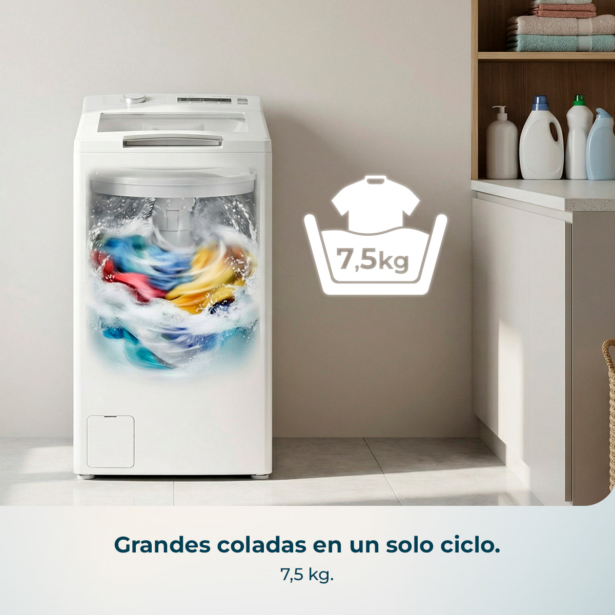 Cecotec Lavadora Bolero DressCode Top 750 Inverter 7,5 Kg Clase A Eficiencia Energética