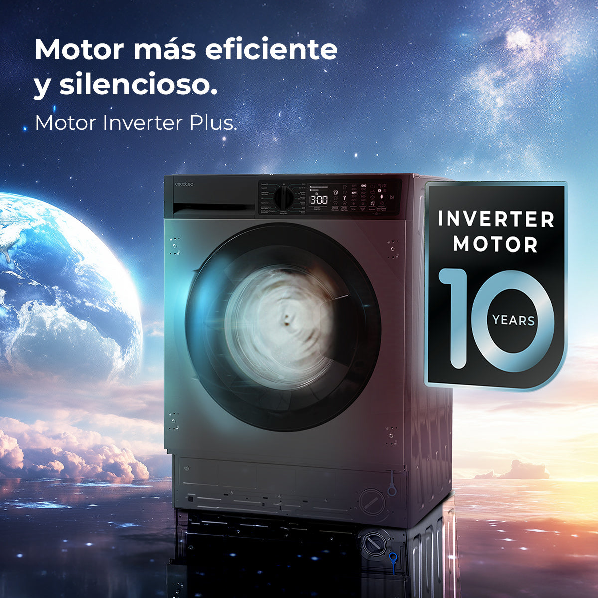 Cecotec Lavadora Bolero DressCode 750 BI Inverter 7 Kg Acero Inoxidable Clase A