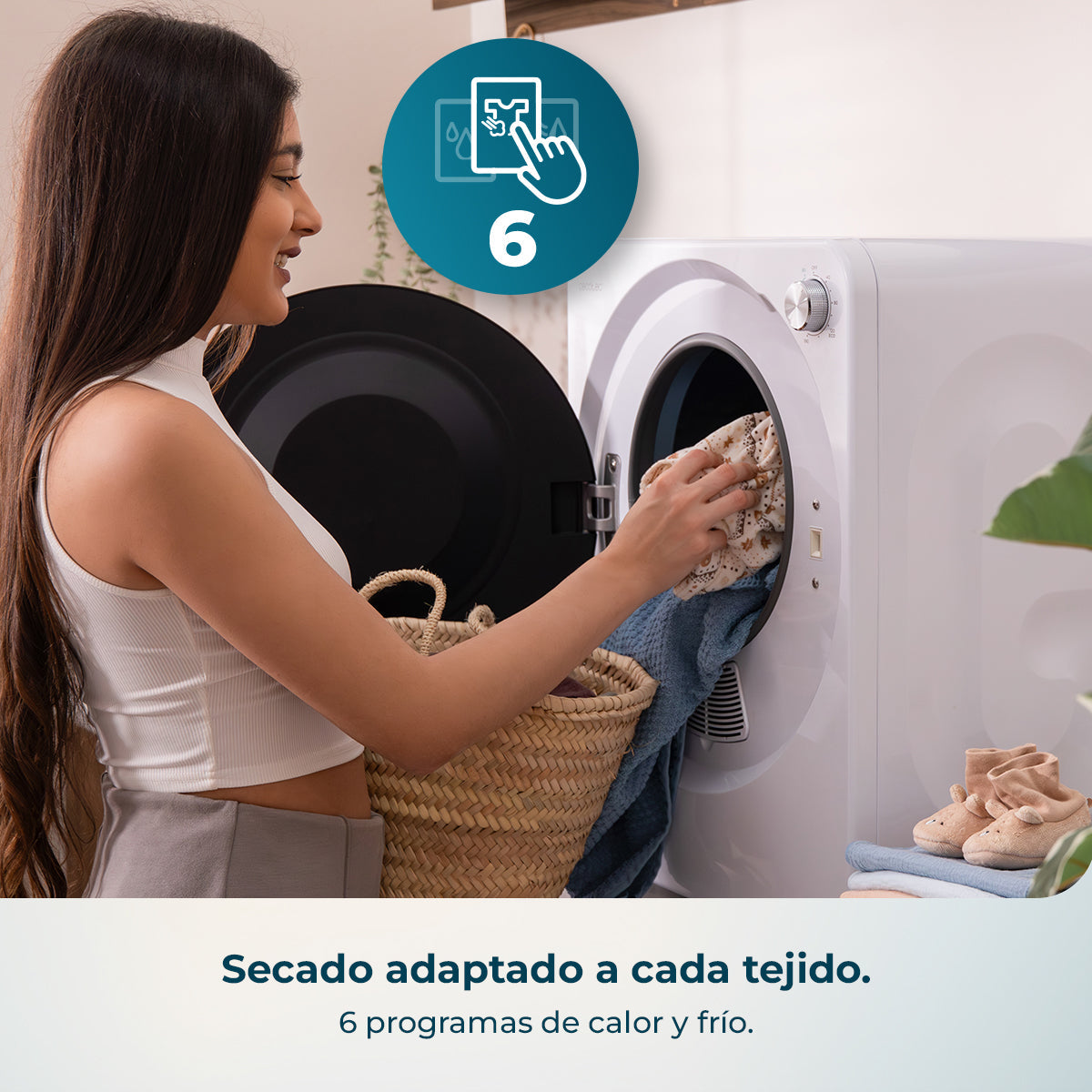 Cecotec Bolero DressCode Dry 3150V Secadora Compacta 2,5 Kg Evacuación Exterior Eficiente