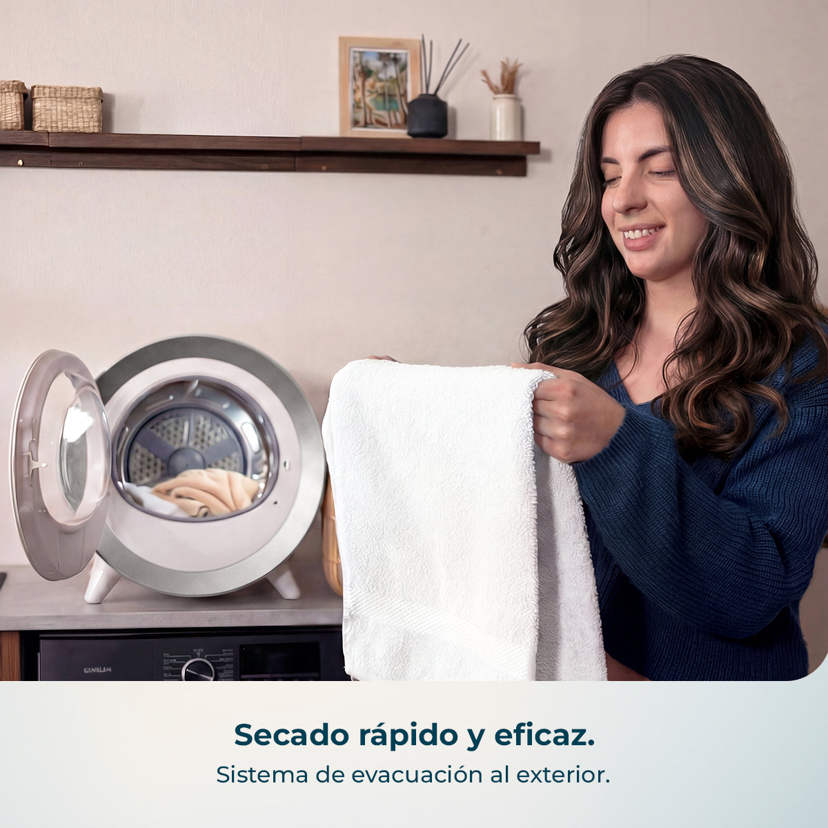 Cecotec Bolero DressCode Dry 3500V Gold Secado Rápido Eficiente 3 kg Diseño Oro Cromado Compacto para Hogar