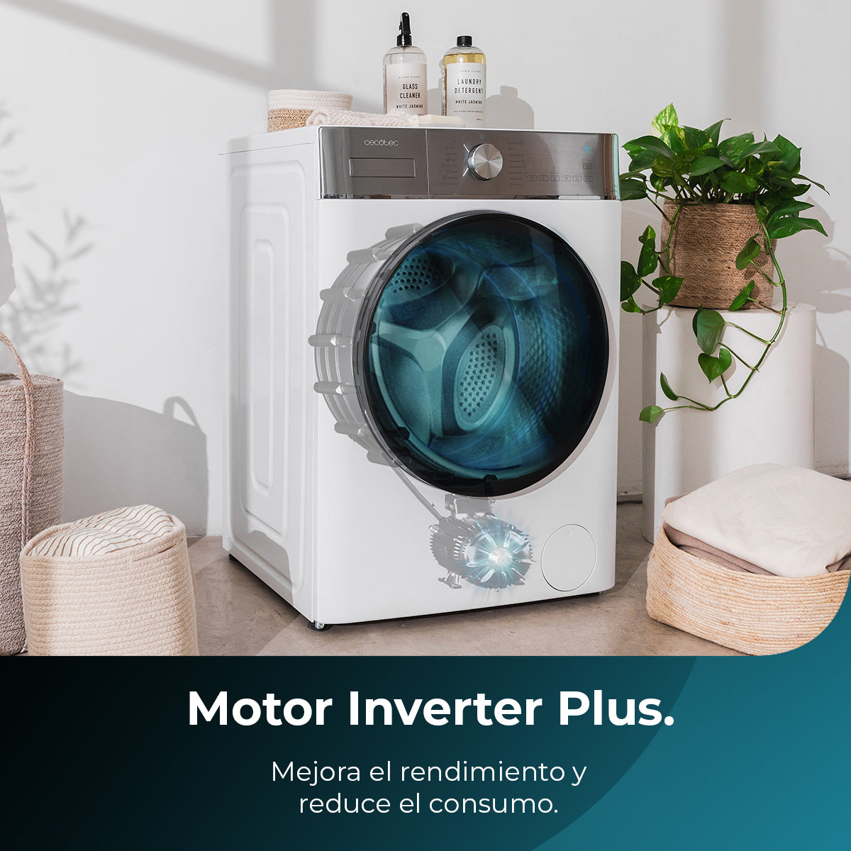 Cecotec Lavadora Bolero DressCode 9800 Inverter A 9 Kg Con Motor Inverter Plus Eficiencia A
