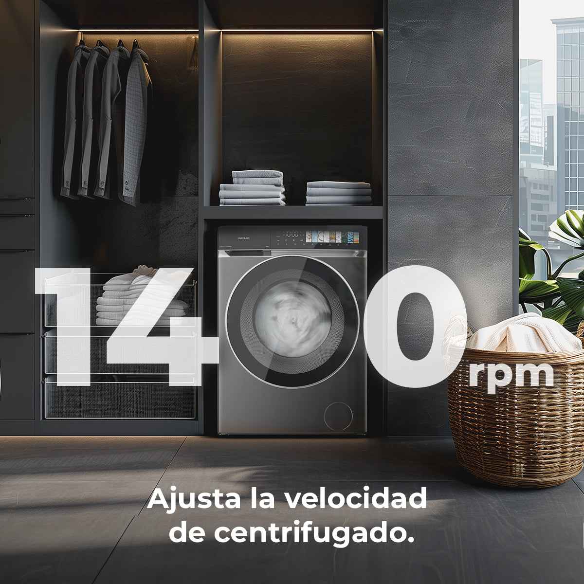 Cecotec Bolero DressCode 8970 Direct Drive Lavadora 8 Kg Clase A Acero Con Programas De Lavado Y Ahorro De Energía