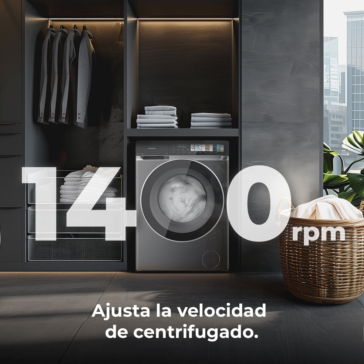 Cecotec Lavadora Bolero DressCode 9970 Direct Drive Steel