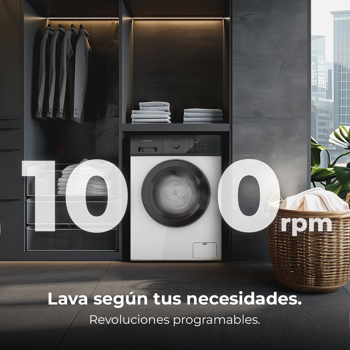 Cecotec Lavadora Bolero DressCode 620 Inverter 6 kg Motor Inverter Plus Clase A Eficiente Consumo