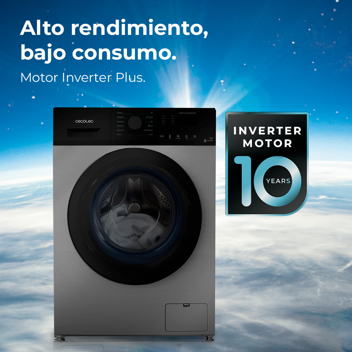 Cecotec Lavadora Frontal Bolero DressCode 7150 Inverter 7 Kg 1400 RPM Motor Inverter Plus Clase A