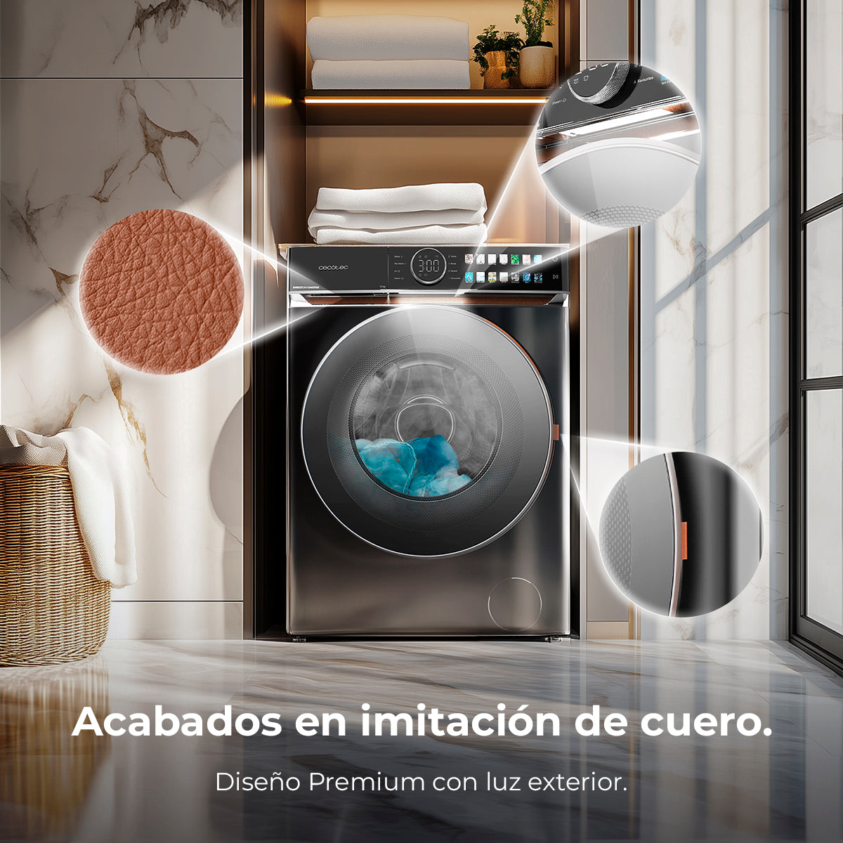 Cecotec Bolero DressCode 12980 Direct Drive Acero Lavado Eficiente Silencioso Alta Precisión