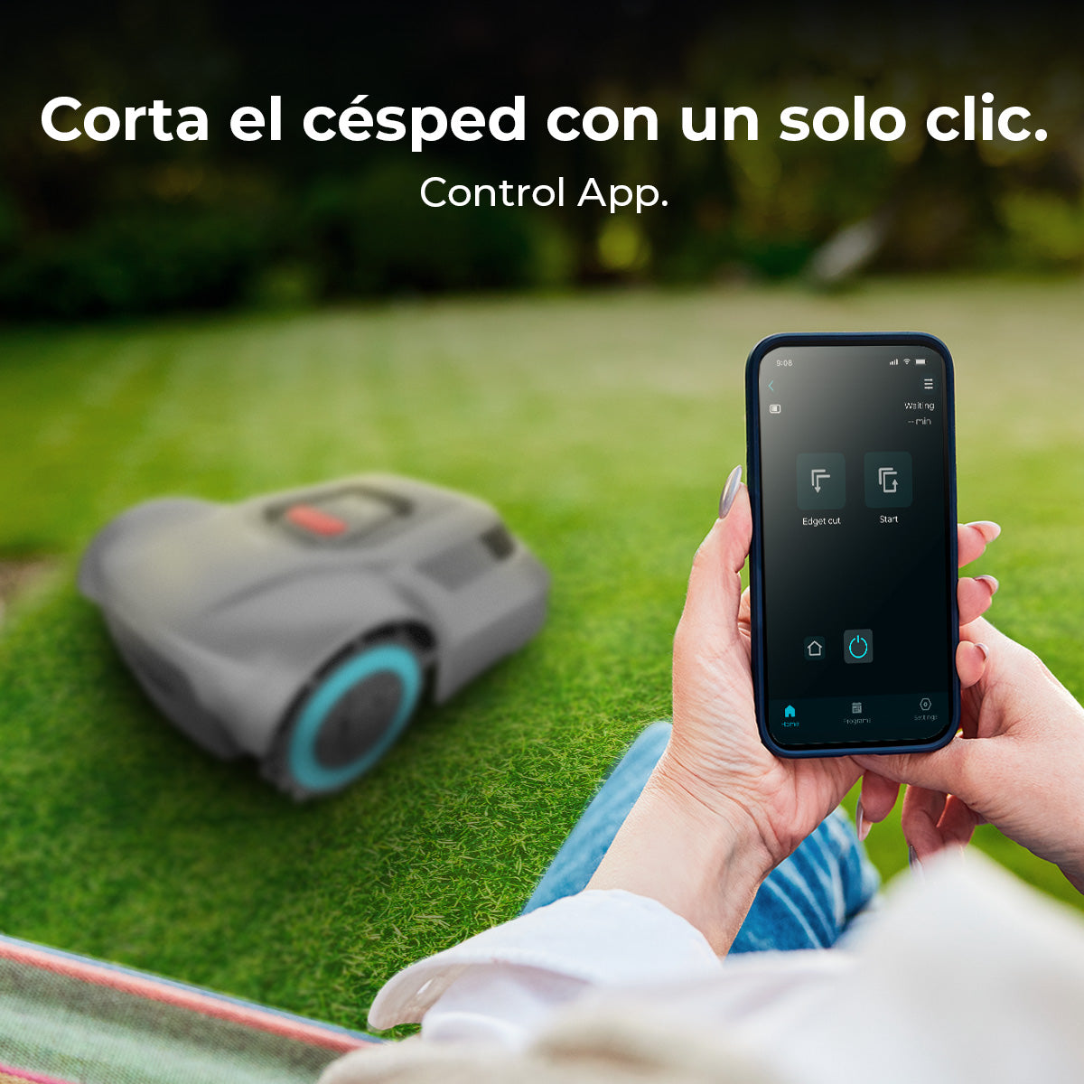 Cecotec Conga GrassHopper 500 Map Connected Robot Cortacésped para 500 m2 con Mapeo Inteligente
