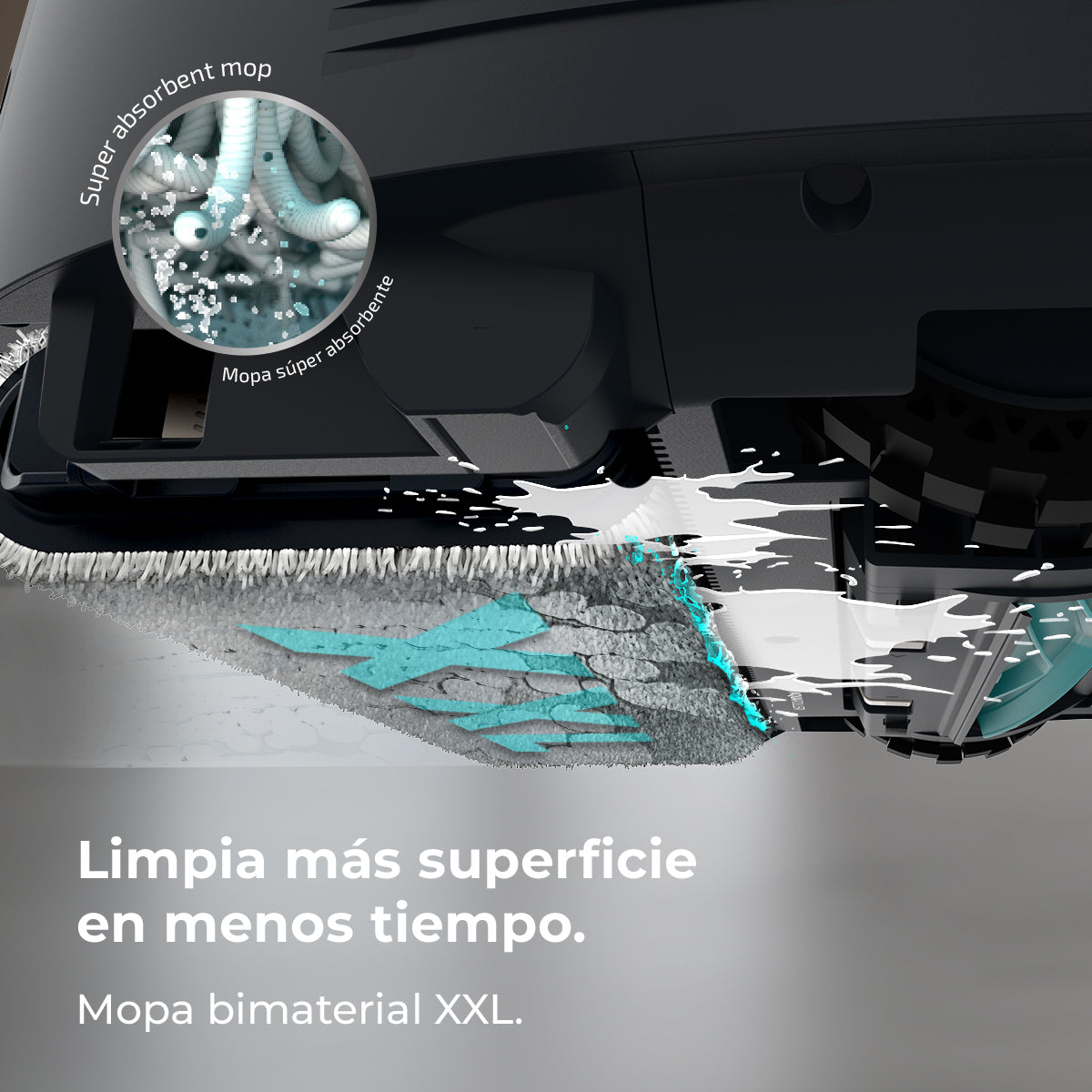 Cecotec Conga Z100 Robot Aspirador IA Con LaserEye Y AquaCycle Detección De Objetos Y Fregado Profesional