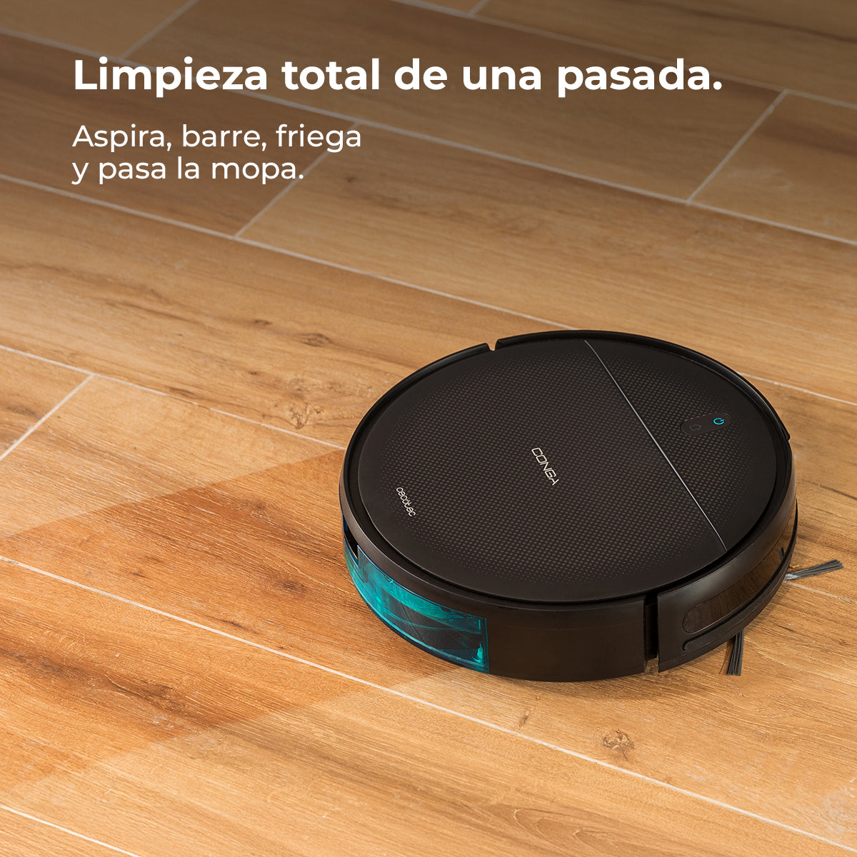 Cecotec Conga M10 Aqua Robot Aspirador 3000 Pa Navegación Giroscópica Hasta 150 Metros Cuadrados Batería 2000 mAh Mopa