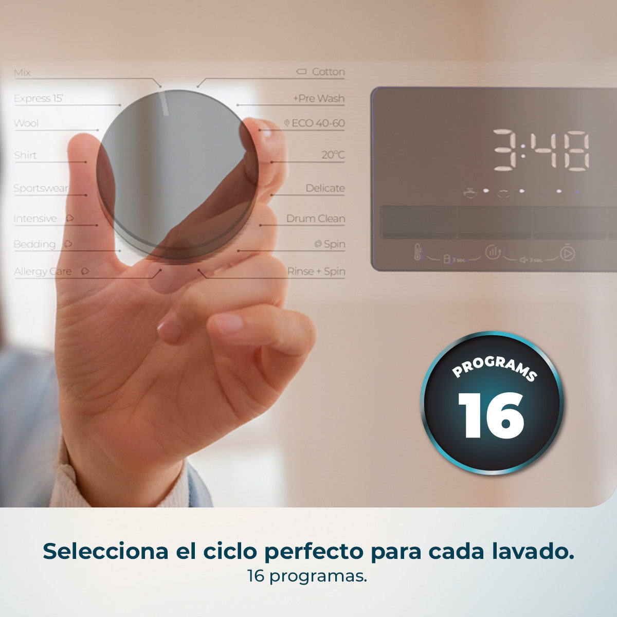 Cecotec Lavadora Bolero DressCode 7450 Inverter Acero, 7 Kg, 1200 RPM, Clase A Eficiencia Energetica