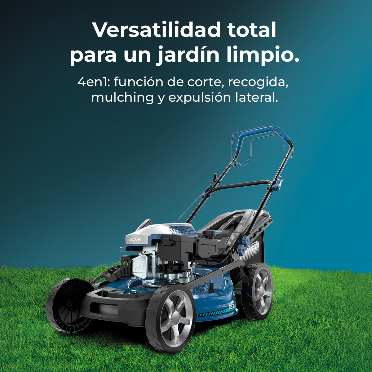 Cecotec Cortacésped De Gasolina Terrenator 4000.51 Total Z Auto 167 cc, 2,7 kW, 3,7 CV