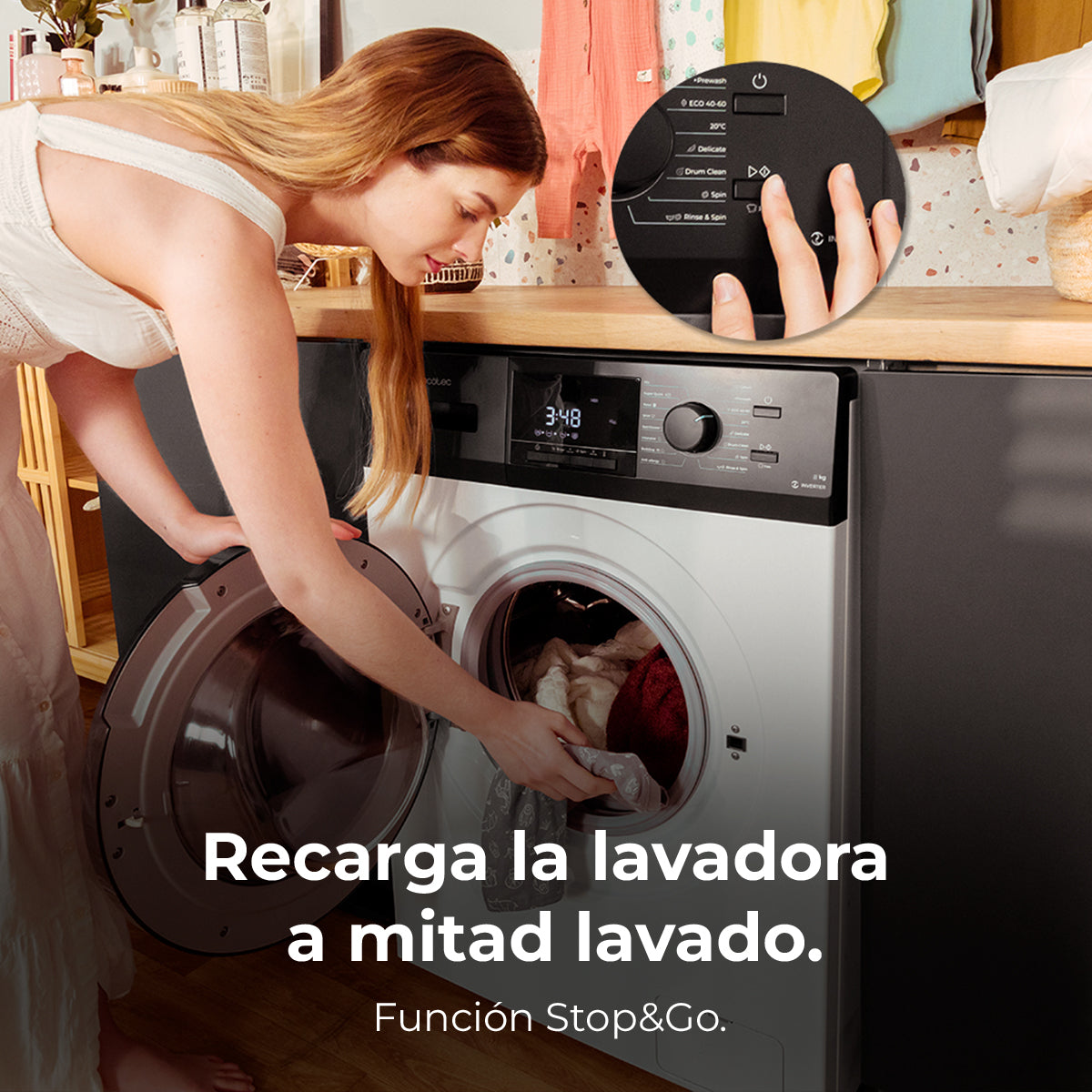 Cecotec Bolero Dresscode 7411 Inverter Lavadora 7 kg 1200 rpm 16 Programas Eficiencia Energética A