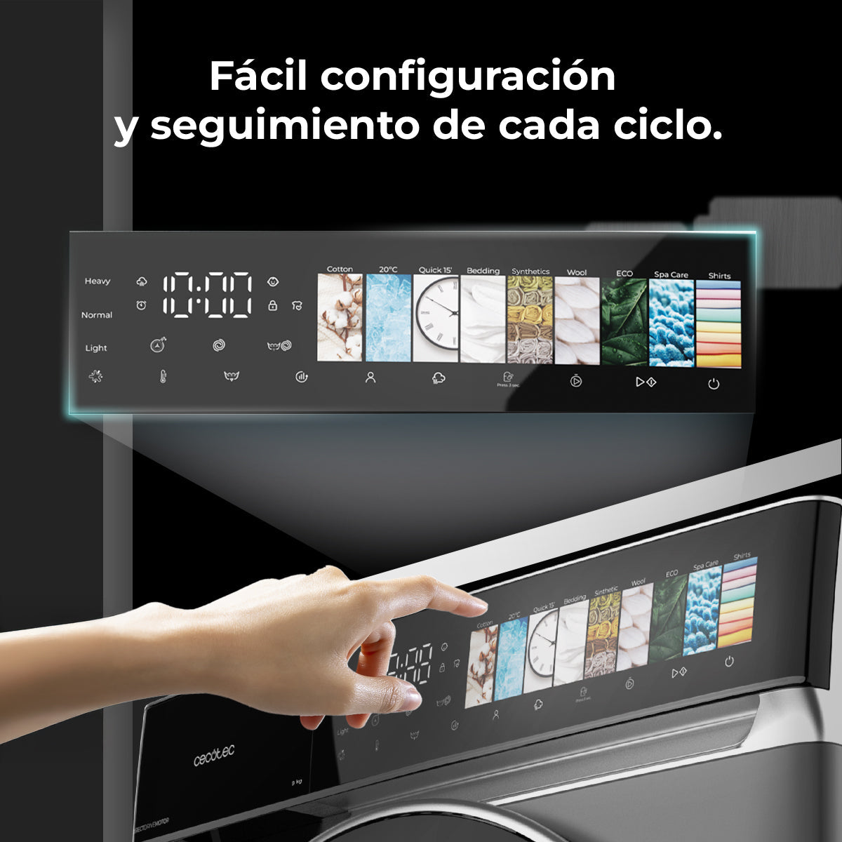 Cecotec Bolero DressCode 8970 Direct Drive Lavadora 8 Kg Clase A Acero Con Programas De Lavado Y Ahorro De Energía