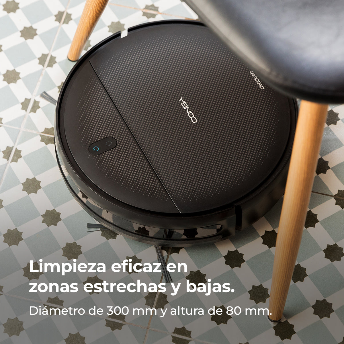 Cecotec Conga M10 Aqua Robot Aspirador 3000 Pa Navegación Giroscópica Hasta 150 Metros Cuadrados Batería 2000 mAh Mopa